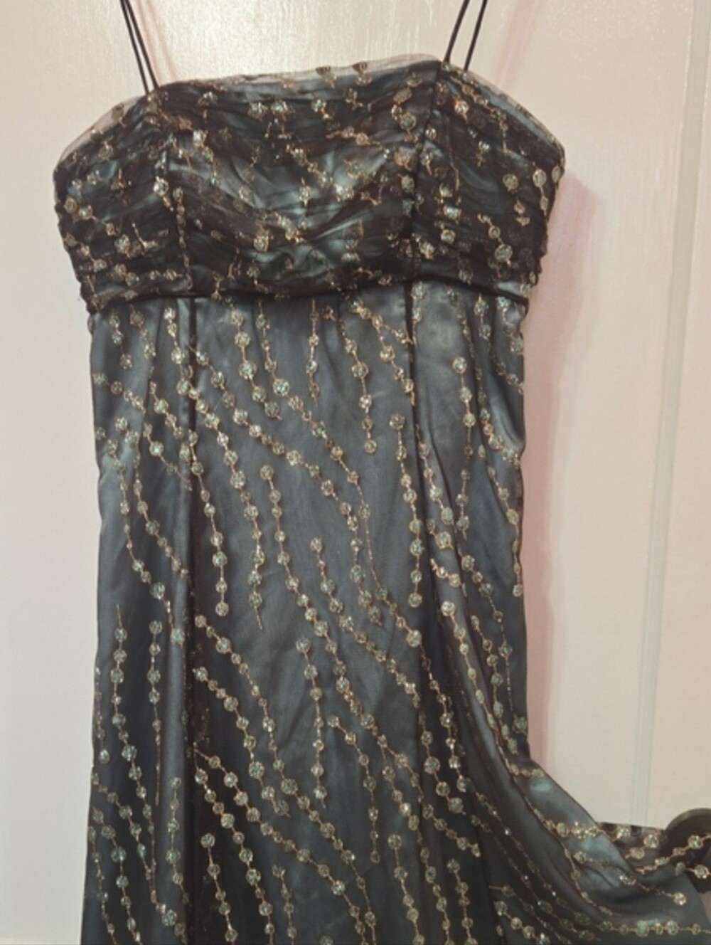 Morgan & Co. Pink Label with Light Blue Lining Cheer Party Cheer Dress